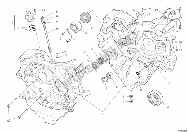 Todas as partes de Bloco Do Motor do Ducati Streetfighter 848 USA 2012